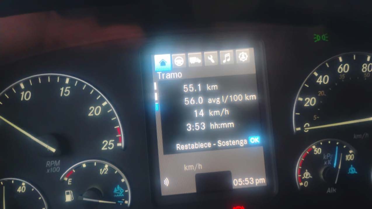 Telemetry showing the critical urban/mountain phase of the Sierra Madre test.