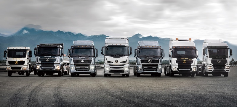 Shacman truck on a road